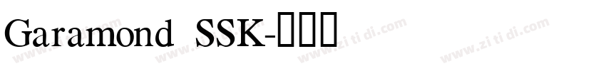Garamond SSK字体转换